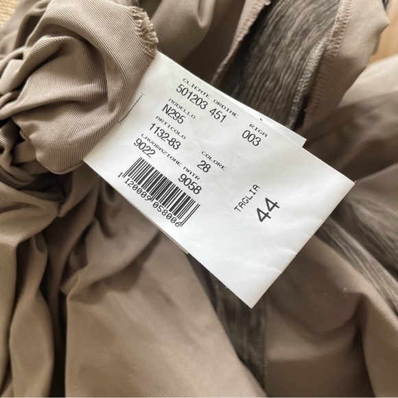 SCALA 12 Brown Wool Blend Asymmetric Closure Tie Back Lagenlook Coat EUC Size 44 - Picture 7 of 10